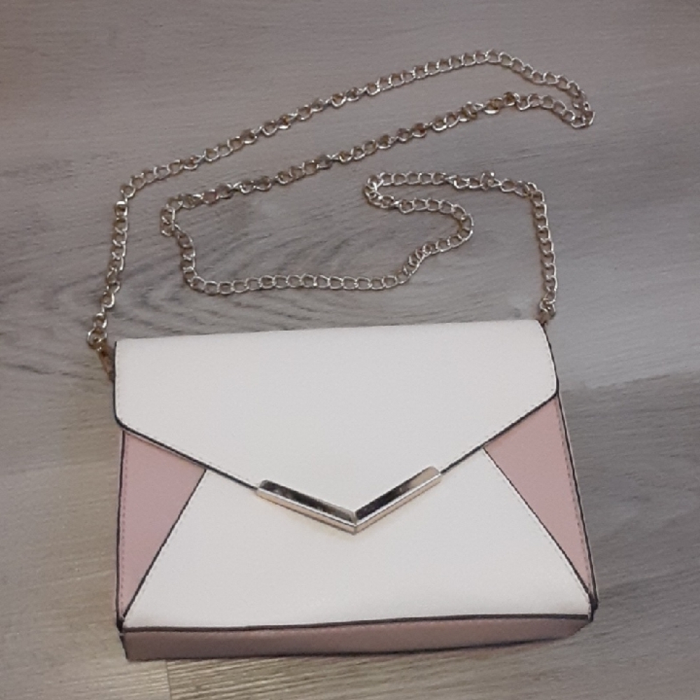 White and Pink Crossbody Bag